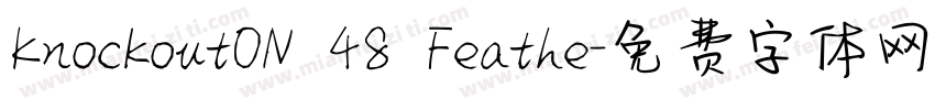 KnockoutON 48 Feathe字体转换